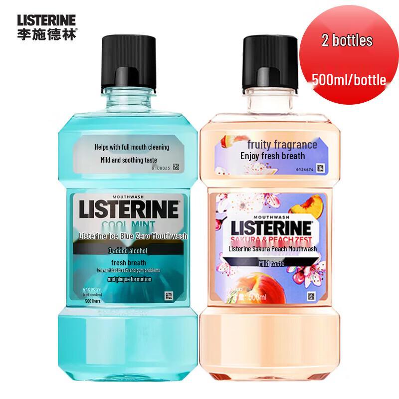

Listerine Mouthwash Cherry Blossom Peach & Zero Degree Twin Pack