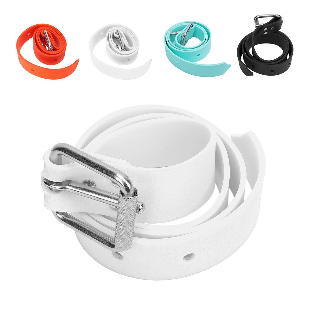 Diving Weight Belt Adjustable Silicone Freediving Weight Belt with Quick Release Buckle for Scuba Di