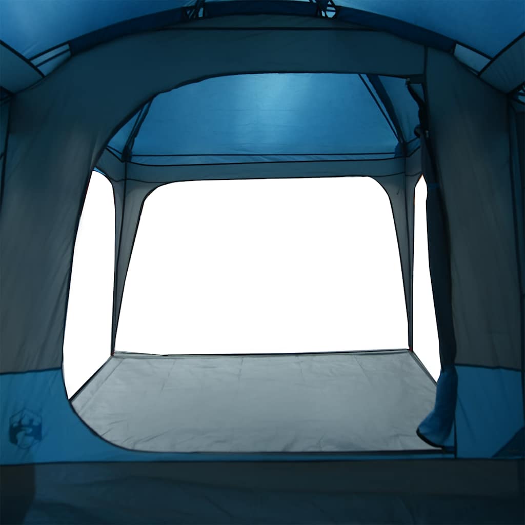 Family Tent with Porch 9 Person Capacity Blue Waterproof