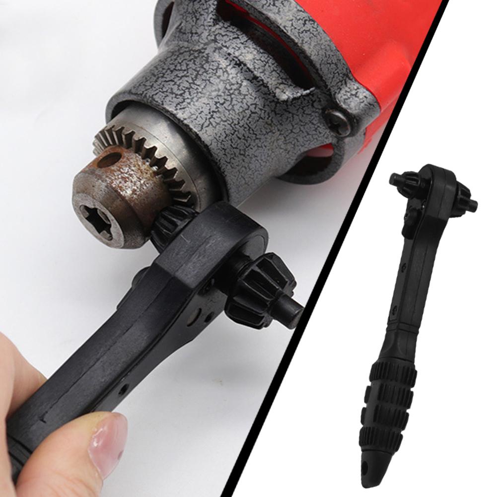 Drill Chuck Ratchet Spanner Reusable Quick Change Adapter Spanner Ratchet Drill Chuck Key Wrench for Universal Repairing