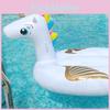 Giant Rainbow Pegasus Inflatable Ride-on Float For Swimming Pool Fun In White Color