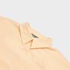 FILA Logo Solid Color Simple Loose Fit Polo Woven Long Sleeve Shirt Women shirts Orange F11W338407FOR