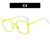 Square hollow flat mirror new anti-blue glasses frame European and American plain face high-end sense versatile glasses frame women