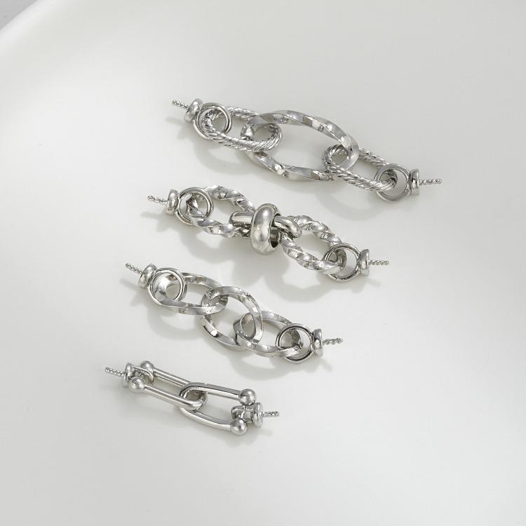 Łańcuszek z podwójnymi szpilkami oczkowymi wypełniony 14-karatowym złotem do tworzenia biżuterii DIY