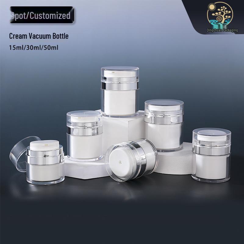 Double-Layer Vacuum Cream Bottle, 15ml/30ml/50ml - Face Cream/Lotion Dispenser 15ml, Diameter 56