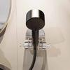Wall Mounted Shower Bracket Hanging Base Punch-Free Shower Head Holder 360 ° Rotation Self-Adhesive Shower Nozzle Holder Kitchen