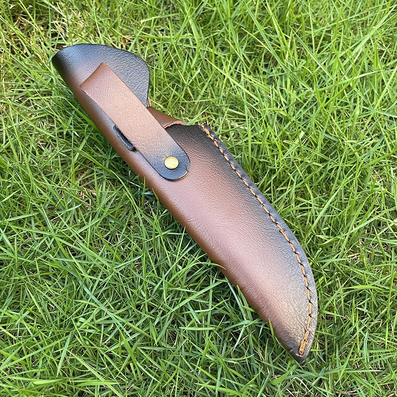 22,5 cm Messerhalter mit fester Klinge, Scheide aus hochwertigem Rindsleder, universelle Messerabdeckung, Zubehör für Jagdmesserholster