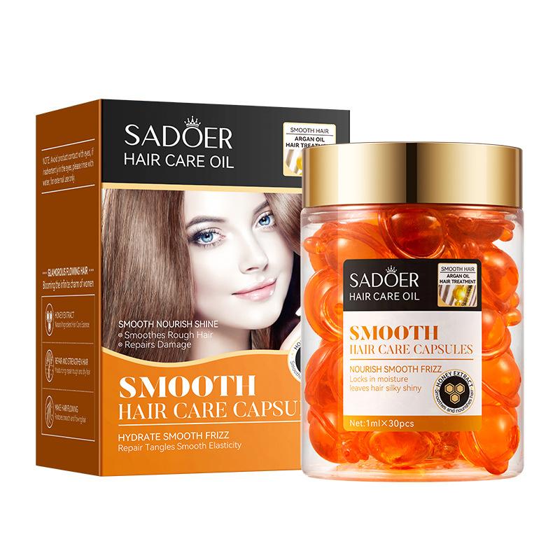 Argan Oil Hair Care Capsules SADOER Improves Frizz Essential Oil Capsules Conditioner