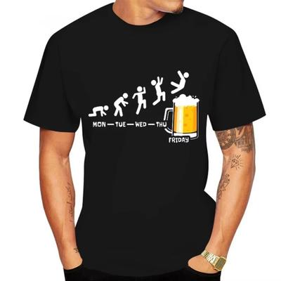 Friday Beer Print Fun Pattern Men's T-Shirt Summer Fashion Casual Breathable Quick-Drying Street Harajuku T-Shirt Short Sleeve