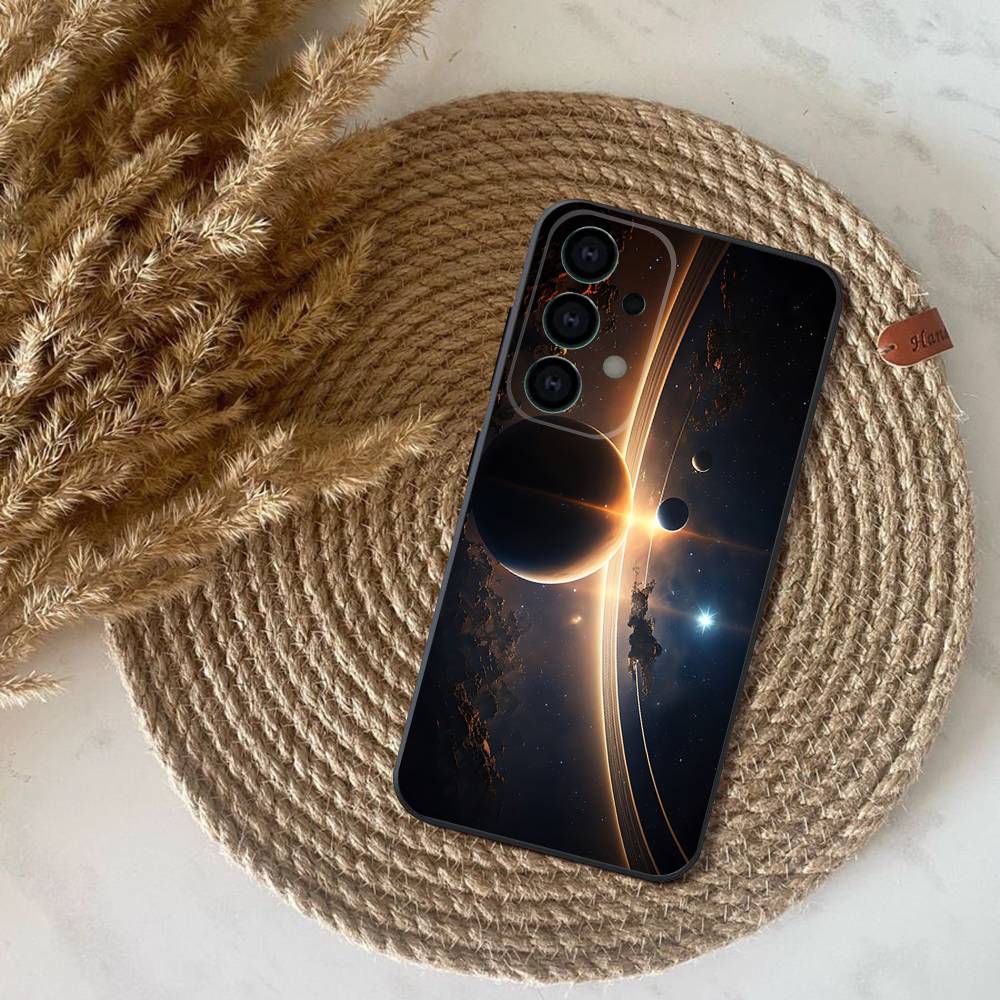 Phone Case For Samsung S25,S24,S21,S22,S23,S30,Ultra,S20,Plus,Fe,Lite,Note,10,9,5G Space For Galaxy Universe Black Cover