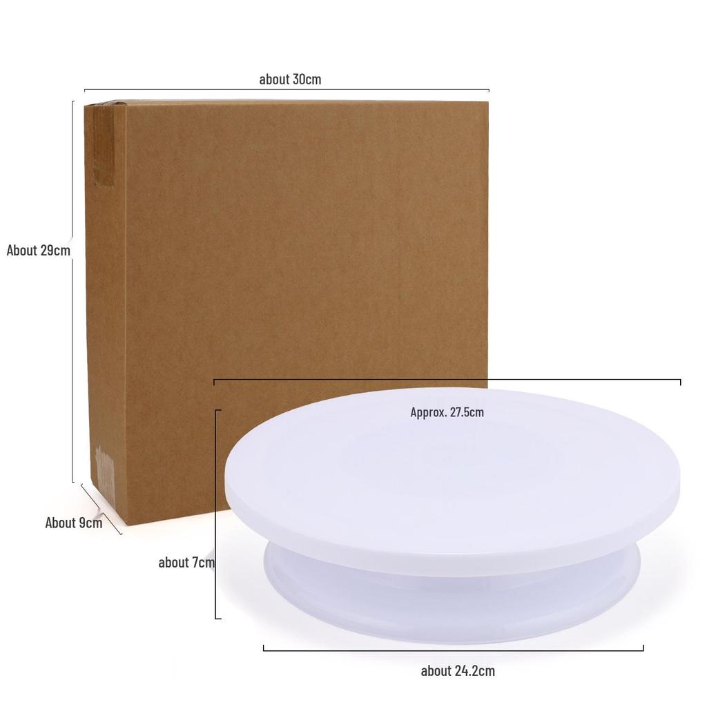 Rotating Cake Decorating Stand - Lightweight & Stable Plastic Turntable