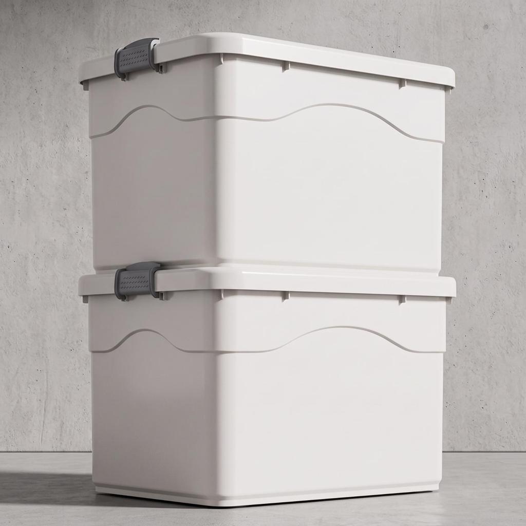 Storage Box with Wheels Dustproof Lid Long-Lasting for Moving