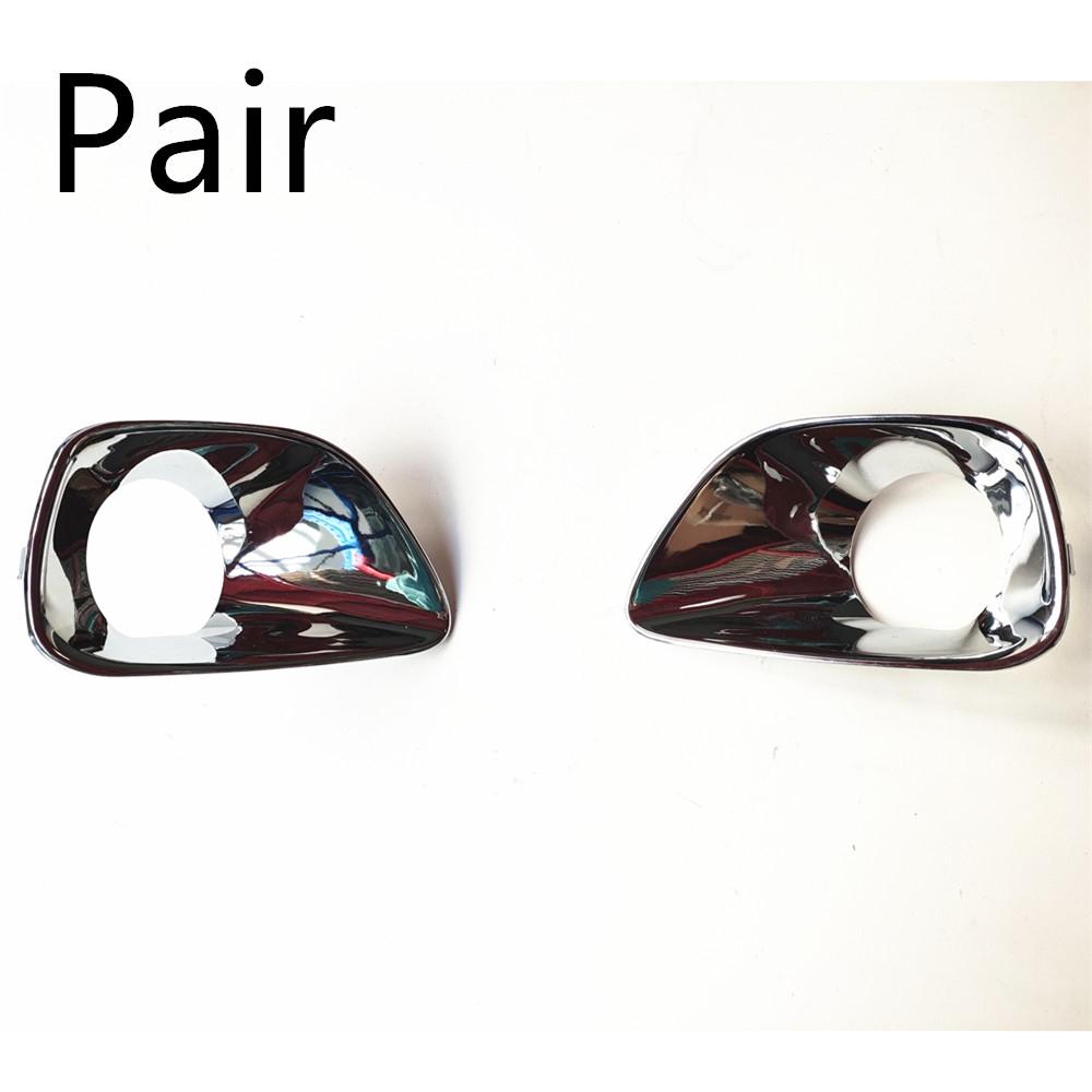 Chrome Fog Light Trim Set Left & Right Side For Jeep Grand Cherokee 2011-2013