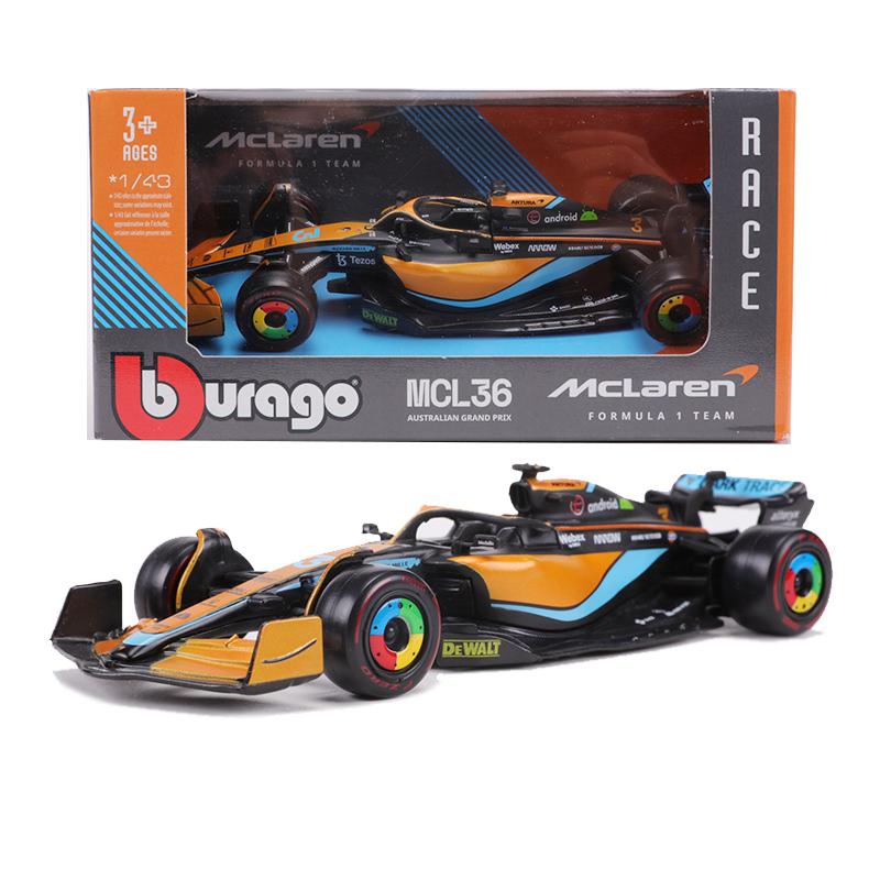1:43  Mclaren Mcl36  F1 Rennwagen Nr.3 Nr.4 Legierungsmodellauto black