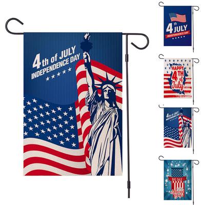 Patriotische Gartenflagge „One Nation Under Welcome“, 2,5 cm, doppelseitig, Unabhängigkeitstag, Gedenktag, Dekoration für den Außenbereich, Banner