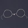 European & American Magnetic Love Lock Bracelet Pair: Stainless Steel Heart-Key Design for Couples