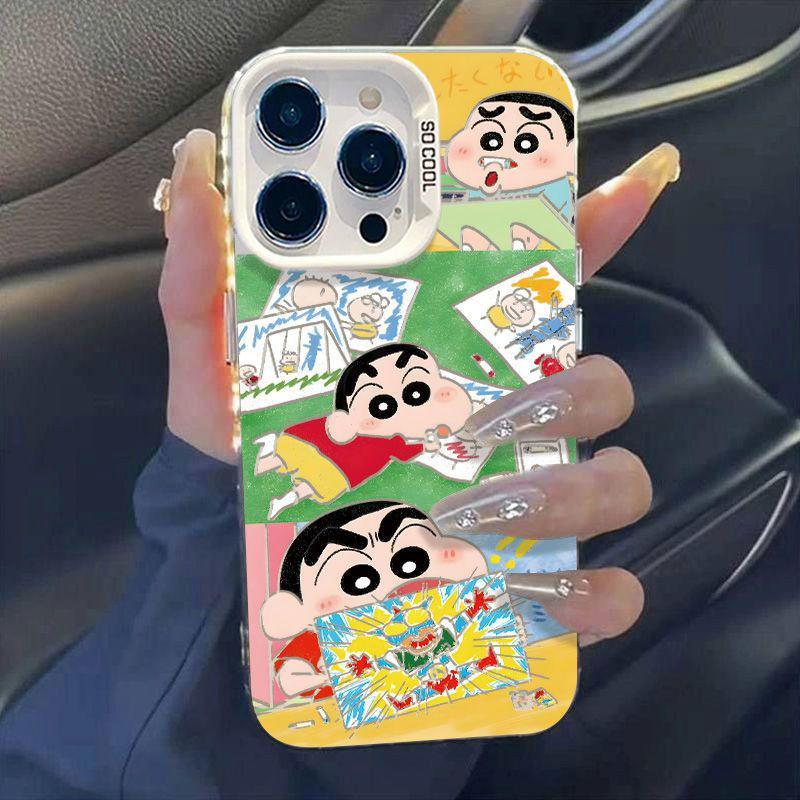 Shin-chan Picture Case for Apple 17 Pro Max XS - Fits 13, 14, 15, 16, 17 - Trendy and Durable Design