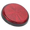 Lot de 4 réflecteurs d'avertissement ronds rouges de 5 cm pour vélo, semi-remorques, bateaux, remorques à chevaux, scooters