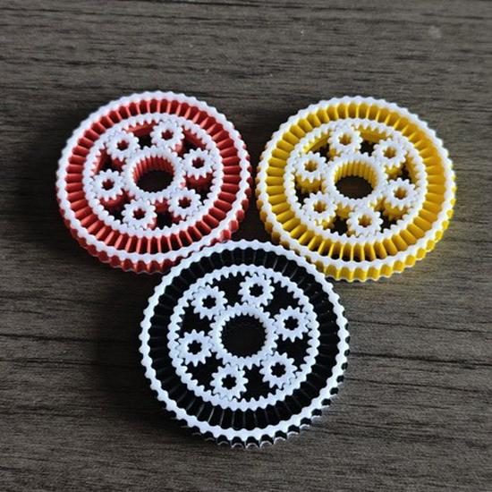 3D Printed Interstellar Gear Fidget Spinner: Cool Rotating Decompression Toy for All Ages