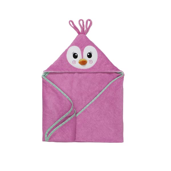 

Zoocchini Полотенце для купания с капюшоном для младенцев Penguin Penny Purple для мальчиков и девочек, подарок, подлинный ZOO11213 [японский продукт]