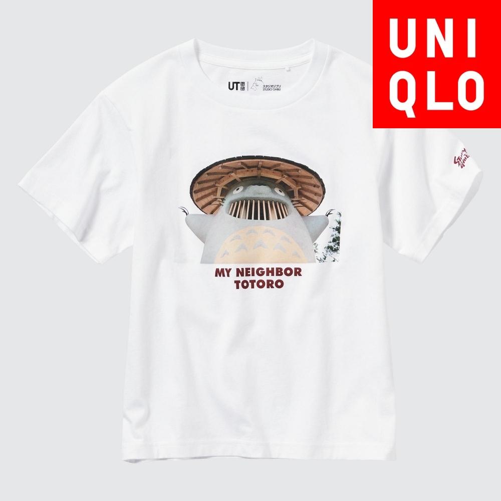 

UNIQLO KIDS STUDIO GHIBLI UT графическая футболка с коротким рукавом E 00 WHITE/KIDS 100