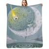 Freak Out In a Man-in-the-Moonage Daydream Throw Blanket Color Fast Cozy Throw Blanket