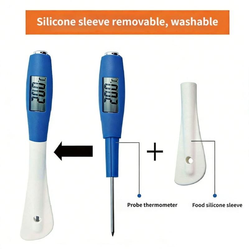 High Accuracy Digital Kitchen Display Tool With Weight Calculation Silicone Spatula Thermometers For Chocolate Dough