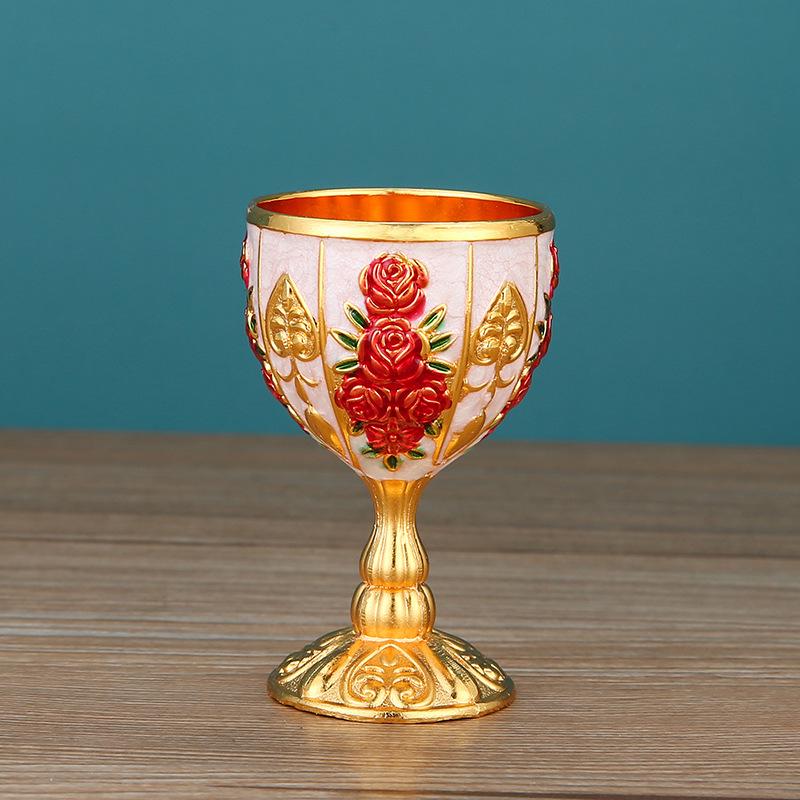 Elegant Vintage White Wine Toast Glass - Durable, High-Value, Retro Style