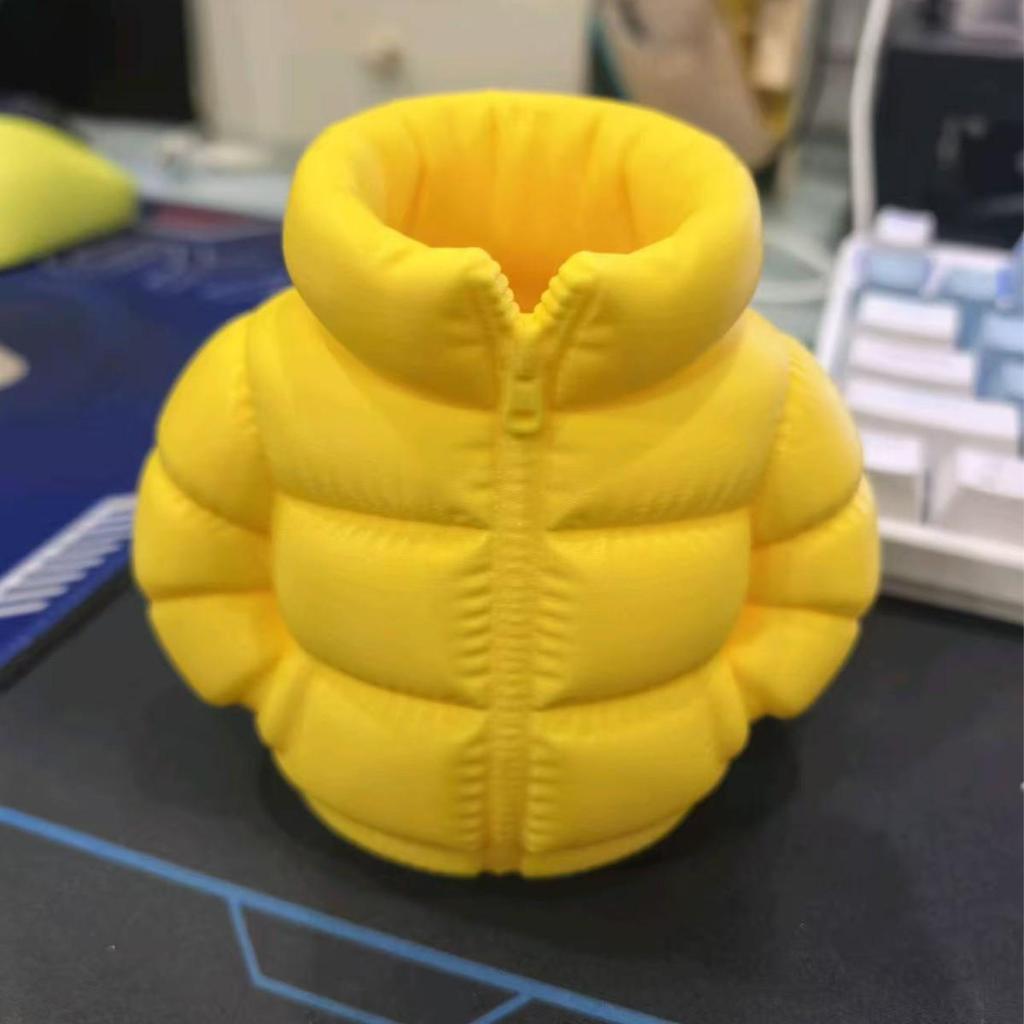 Colorful 3D Printed Down Jacket Pen Holder: Creative Storage Box & Home Toy Gift