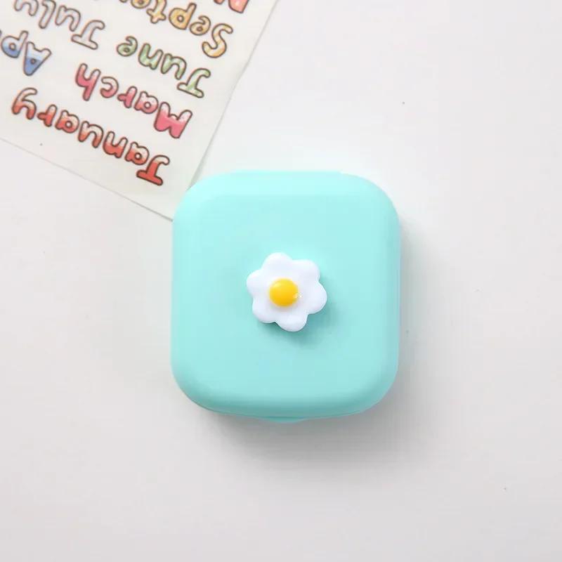 1PC Contact Lenses Box Cute Travel Kit Pocket Mini Contact Lens Case Travel Kit Easy Carry Mirror Lenses Box Container
