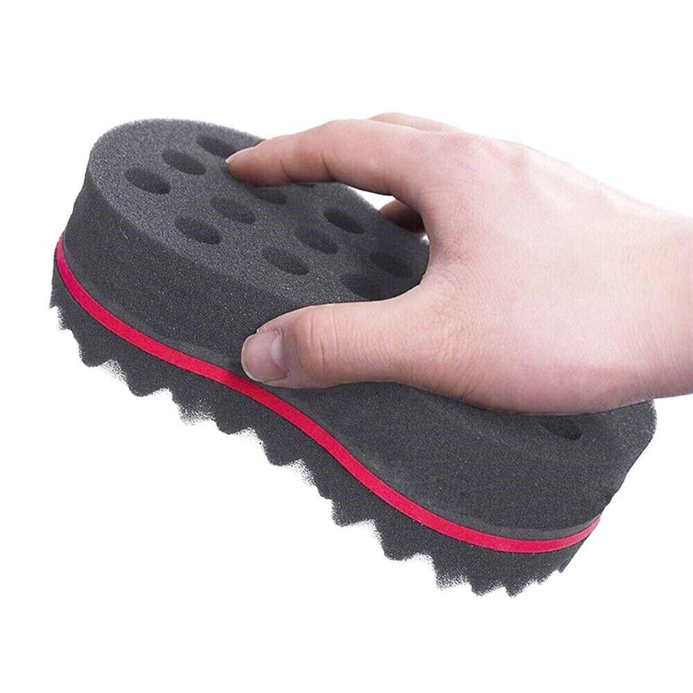 Brosse à cheveux multi-trous Twists Magic Barber éponge double face Afro Curl Wave