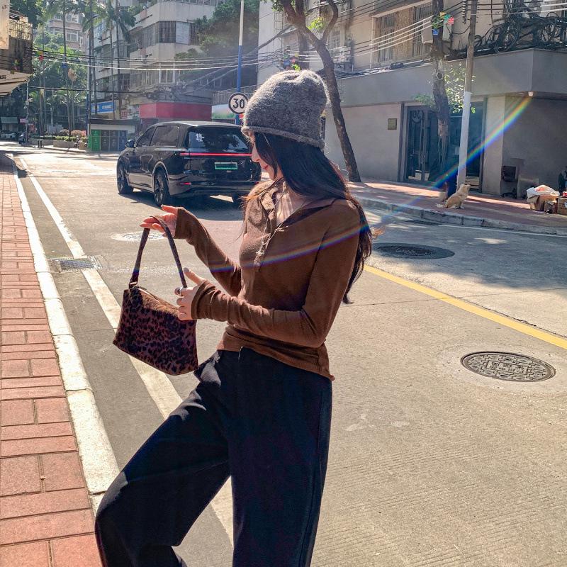 Women s Winter 2026 Tencel Wool Henley Shirt: Popular New Style for Outerwear or Base Layer XL коричневый