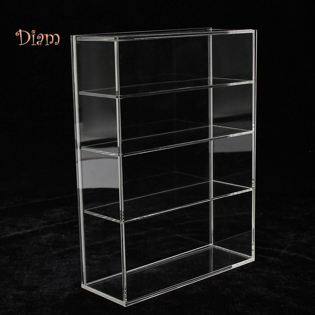 Acrylic Door Sliding Fourlayers Sbs Display Box Show Case For Mini Perfume Bottle