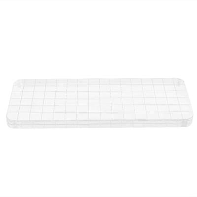 Acrylic Plate Transparent Clay Pottery Sculpture Tool Craft Sealing Accessories 9mm Thickness16x6x0.9cm, Rounded Small
