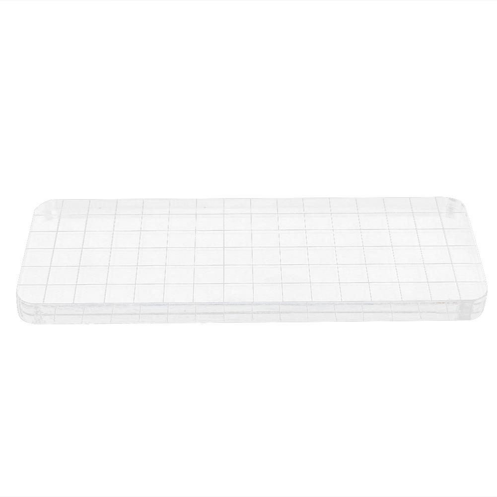 Acrylic Plate Transparent Clay Pottery Sculpture Tool Craft Sealing Accessories 9mm Thickness16x6x0.9cm, Rounded Small