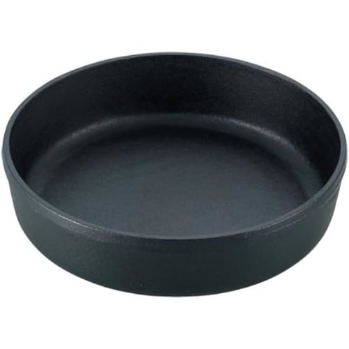 Iwachu Sukiyaki Pot, Round, 18cm, Induction Compatible, Nanbu Ironware, 20301, Black, Inner Diameter 18cm