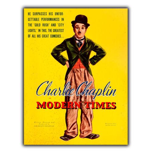 Charlie Chaplin SIGN METAL PLAQUE Modern Times film print man cave cinema roomAluminum 20x30cm(7.8x11.8inch)