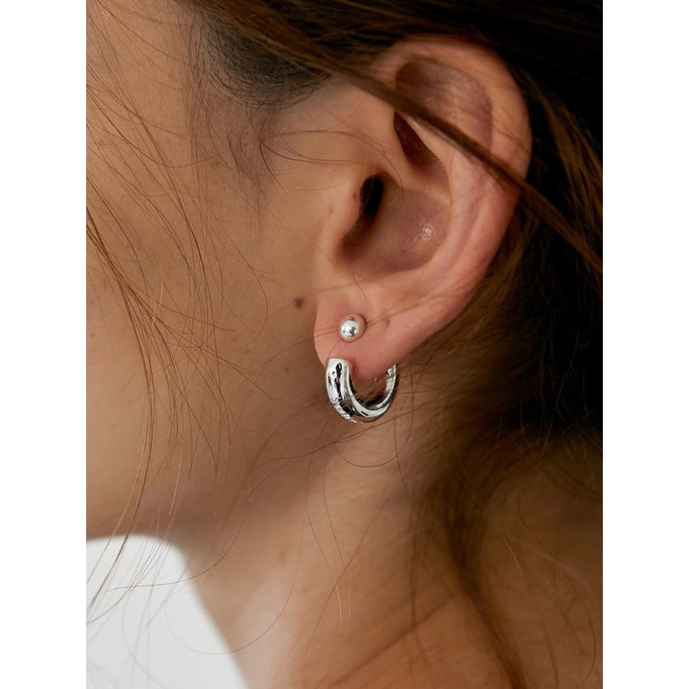 Curve Earrings - Silver