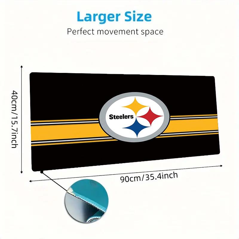 Pittsburgh Steelers Logo Color Mouse Pad Large Gaming Table Cushion Non-slip Laptop Tablet Big Mousepad XXL Mat Mini PC Playmat With Lock edge