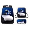 Astro Bot Cartoon Pattern Backpack Shoulder Bag Pencil Case Three Set Piece