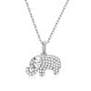 925 Sterling Silver Gold Guardian Crystal Delicate Baby Elephant Necklace For Women Child Choker Fine Jewelry Collar
