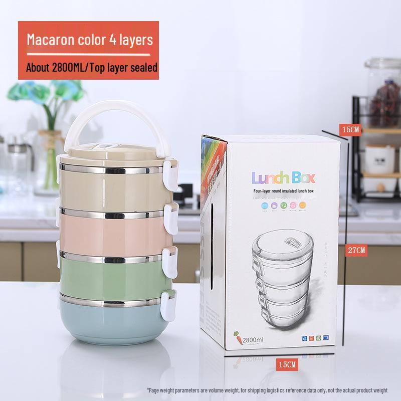 304 Stainless Steel Multi-Layer Lunch Box with Sealed Lid - Ideal Bento or Food Storage Container