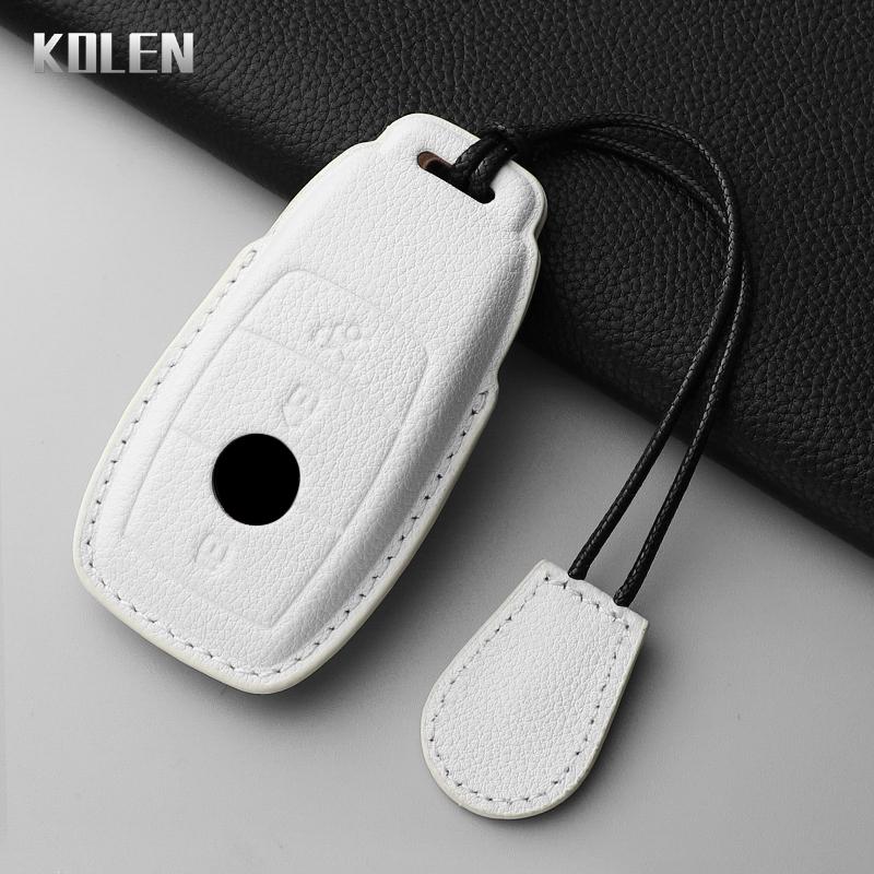 

Leather Car Key Case Cover Shell for Mercedes Benz A C E S G Class GLC CLE CLA GLB GLS W177 W205 W213 W222 X167 AMG 3 4 Buttons