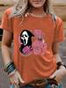 Halloween Women's Ghost Pattern Casual Summer T-Shirt