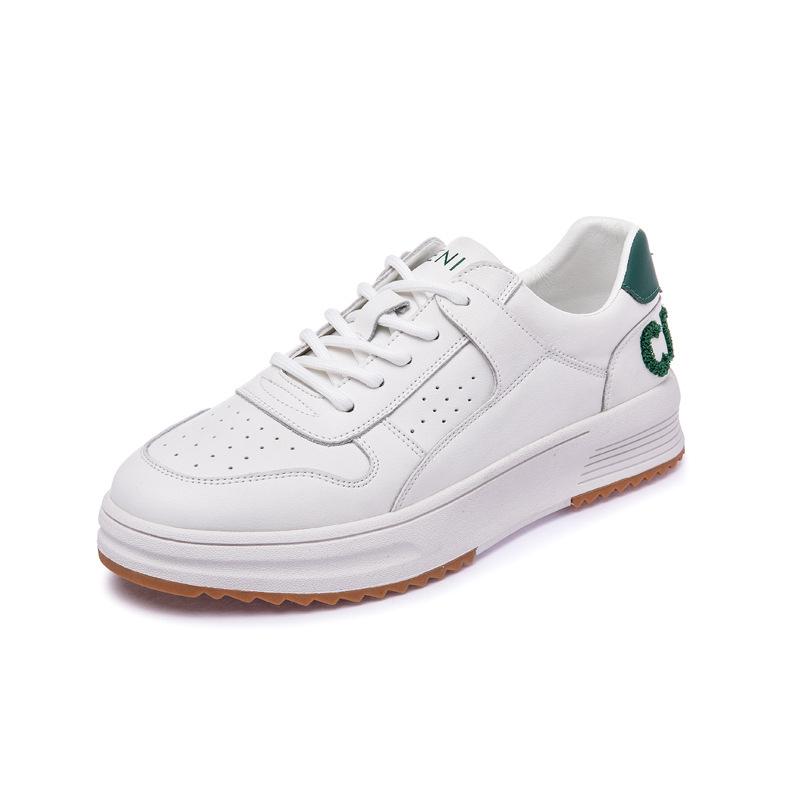 Małe białe buty damskie ze skóry naturalnej, wiosenne, nowe, płaskie, uniwersalne, wybuchowe, białe, codzienne trampki, damskie, sportowe buty