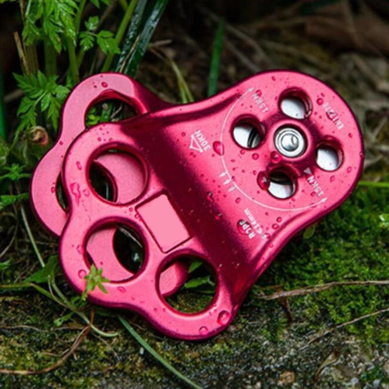 Double Bearing Pulley System Climbing Pulley for Childrens Ziplines Climbing Activity Ensuring Smooth Operations