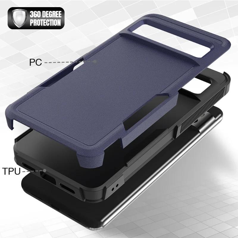 2IN1 Rugged Heavy Duty Armor Case for Google Pixel 9A 9 Pro XL 8A 7A 6A 8 7 6 Pro 5G PC+TPU Shockproof Protector OTT-B Cover Box