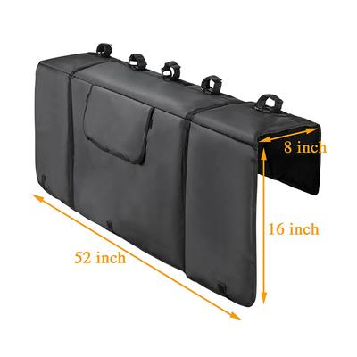 Covoraș pentru hayon pentru camionetă cu bicicletă de munte, covoraș protector pentru hayon, transportă până la 5 biciclete cu 2 buzunare pentru scule