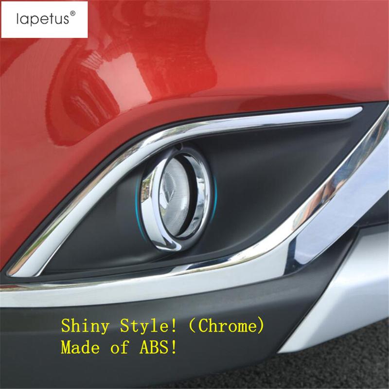 Chrome Accessories For Mitsubishi Outlander 2014 -  Front Rear Fog Light Ring Head Lamp Eyelid Eyebrow Molding Cover Trim
