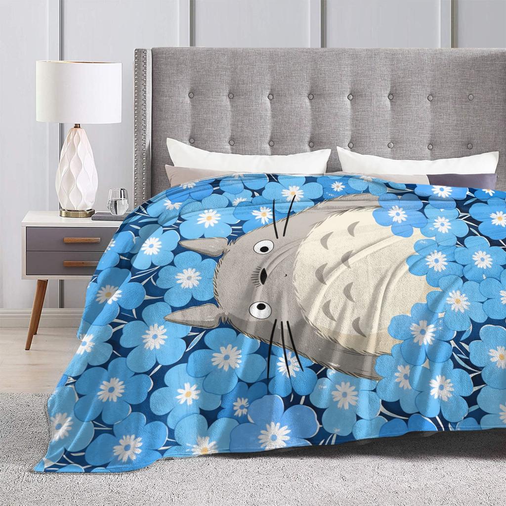 Traditional Nekobasu Japanese Blanket T-Totoros Travel Flannel Bedding Throws For Living Room Warm Bedspread Birthday Present